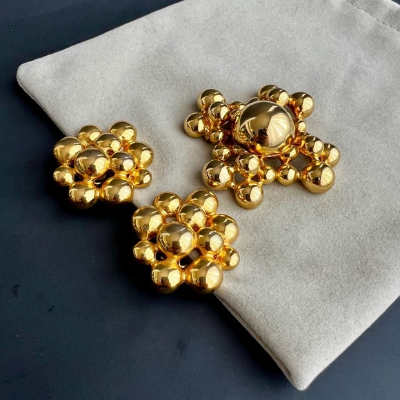 Gem-Craft Gold Bubble Brooch Set - Picture 12 of 12